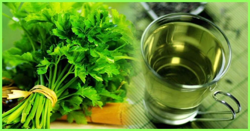 A decoction based on parsley is a healing remedy for the treatment of prostatitis