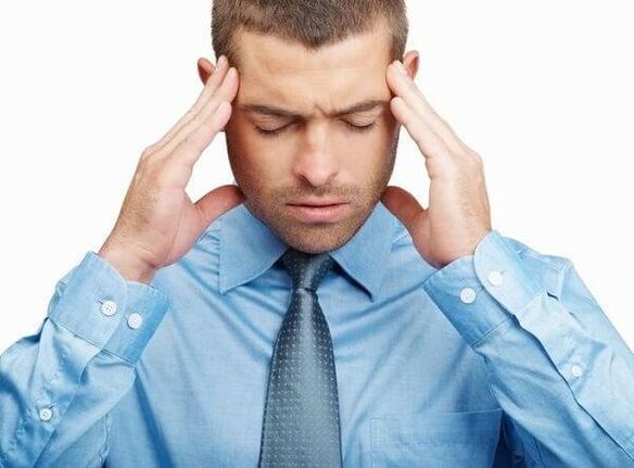 Headache with prostatitis in men